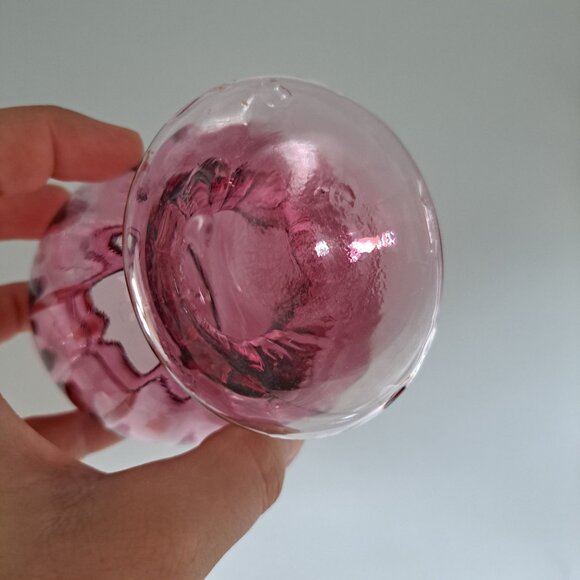 Pilgrim Cranberry Optic Glass Vase - Picture 8 of 8